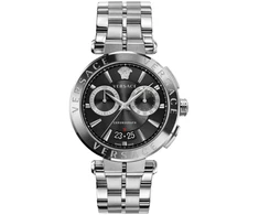 Vyriškas Versace Aion chronografinis laikrodis juodu ciferblatu