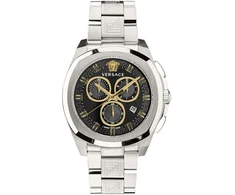 Vyriškas Versace New Geo chronografinis laikrodis juodas