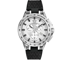 Vyriškas Versace Sport Tech chronografinis laikrodis sidabrinis