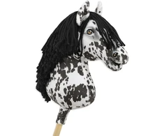 Super Hobby Horse Medinis žirgas su kotu – leopardinis, juoda karčia