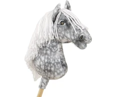 Super Hobby Horse Medinis hobio arkliukas pilkas su balta karčia