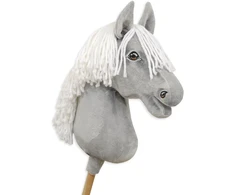 Super Hobby Horse Medinis hobis arkliukas – pilkas su balta karčiais