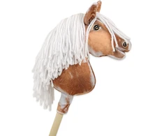 Hobby Horse lazdelinis arkliukas tobiano bay su balta karčiene Super Hobby Horse Premium