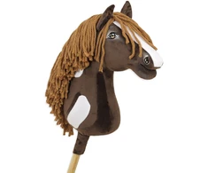 Super Hobby Horse Medinis arkliukas su lazda – tamsiai rudas, vakarietiško stiliaus