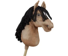 Super Hobby Horse Medinis žirgas ant lazdos šviesiai rudas Premium