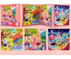 Magnetinė dėlionė knygelėje 3in1 (4lygis) princesės