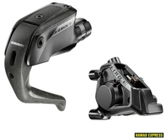 Diskiniai stabdžiai SRAM Force E1 Aero, Stealth-A-Majig Connected, Front Caliper, brake lever, Flat Mount 20mm Offset, 1100mm hose (Rotor sold separately)