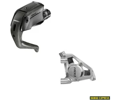Diskiniai stabdžiai SRAM Raudona E1 Aero, Stealth-A-Majig Connected, Front Caliper, brake lever, Flat Mount 20mm Offset, 1100mm hose (Rotor sold separately)