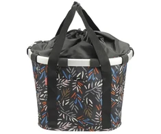 Kita Krepšys ant dviračio vairo Bikebasket juodas su lapais 35x28x26 cm 15L