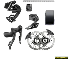 Pavarų grupė SRAM Force AXS 2X E1 Electronic HRD groupset (Left Right Shift/Hyd ED FM, Chain Force 114l, RD 36T wbatt, FrontDer wbatt, Paceline A2 CL 160mm,USB-C Charger,QuickStart Guide)