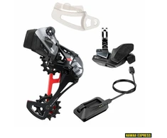 Pavarų grupė SRAM X01 Eagle AXS Upgrade Kit Raudona (Rear Der wBattery and Baterija Protector, Rocker Paddle Controller wClamp, Charger/Cord, Chain Gap Tool)
