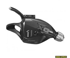 Pavarų rankenėlė SRAM X01DH Trigger 7-Speed Rear With Discrete Clamp Juodas