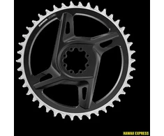Priekinė žvaigždė SRAM ROAD 40T DM X-SYNC 6.5MM OFFSET - Juodas/Sidabrinis (Raudonas FORCE E1) Including 8 chainring bolts