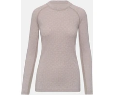 Termo marškinėliai Thermowave mot. Merino Snowflake LS pilka/smėlio