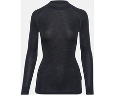 Termo marškinėliai Thermowave mot. Merino Active warm ilgom rankovėm juodi melanžiniai
