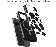 Coveris Telefono dėklas Magsafe "Cow" iPhone 12-17, Samsung S22-26, Google Pixel 10/Pro/ProXL modeliams