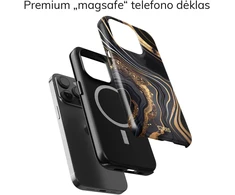 Coveris Telefono dėklas Magsafe "Dark Elegance" iPhone 12-17, Samsung S22-26, Google Pixel 10/Pro/ProXL modeliams