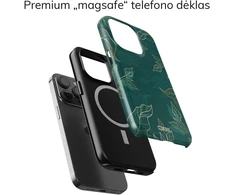 Coveris Telefono dėklas Magsafe "Drawn Leafs" iPhone 12-17, Samsung S22-26, Google Pixel 10/Pro/ProXL modeliams