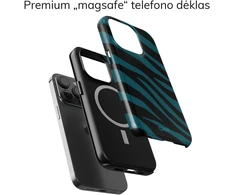 Coveris Telefono dėklas Magsafe "Electric Zebra" iPhone 12-17, Samsung S22-26, Google Pixel 10/Pro/ProXL modeliams