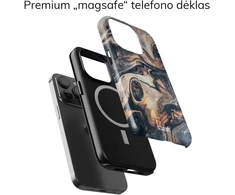 Coveris Telefono dėklas Magsafe "Face" iPhone 12-17, Samsung S22-26, Google Pixel 10/Pro/ProXL modeliams