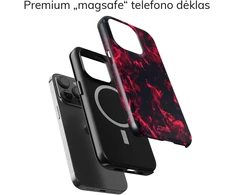 Coveris Telefono dėklas Magsafe "Flames" iPhone 12-17, Samsung S22-26, Google Pixel 10/Pro/ProXL modeliams