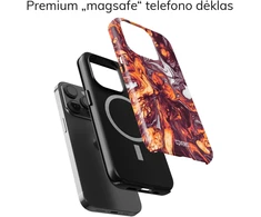 Coveris Telefono dėklas Magsafe "Hellfire Silk" iPhone 12-17, Samsung S22-26, Google Pixel 10/Pro/ProXL modeliams