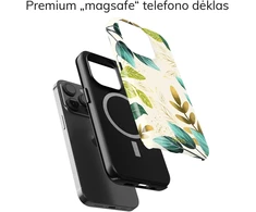 Coveris Telefono dėklas Magsafe "Leafs" iPhone 12-17, Samsung S22-26, Google Pixel 10/Pro/ProXL modeliams