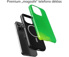 Coveris Telefono dėklas Magsafe "Lime Statement" iPhone 12-17, Samsung S22-26, Google Pixel 10/Pro/ProXL modeliams