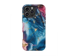 Coveris Telefono dėklas Magsafe "Mėlyna Marble" iPhone 12-17, Samsung S22-26, Google Pixel 10/Pro/ProXL modeliams