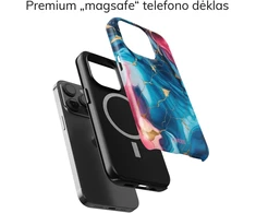 Coveris Telefono dėklas Magsafe "Mėlyna Marble" iPhone 12-17, Samsung S22-26, Google Pixel 10/Pro/ProXL modeliams