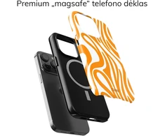 Coveris Telefono dėklas Magsafe "Orangewaves" iPhone 12-17, Samsung S22-26, Google Pixel 10/Pro/ProXL modeliams