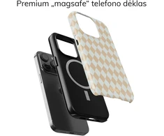Coveris Telefono dėklas Magsafe "Rhombify" iPhone 12-17, Samsung S22-26, Google Pixel 10/Pro/ProXL modeliams