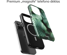 Coveris Telefono dėklas Magsafe "Žalias Leafs" iPhone 12-17, Samsung S22-26, Google Pixel 10/Pro/ProXL modeliams