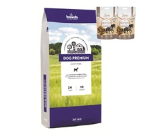 bosch Dog Premium 20kg + BEMO arklienos skanėstai 130g x 2