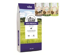 bosch Dog Premium 20kg + BEMO mėsos skanėstų rinkinys 130g x 3