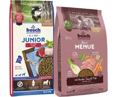 Bosch Petfood bosch Junior su ėriena ir ryžiais 15kg+HPC MENUE Line Junior 12kg