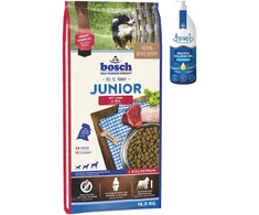 Bosch Petfood bosch Junior su ėriena ir ryžiais 15kg+lašišų aliejus 500ml