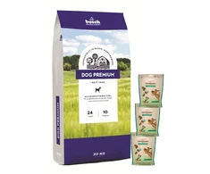 Bosch Tiernahrung bosch Dog Premium 20kg + Sammys Joint Bites 350 x 3