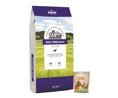 Bosch Tiernahrung bosch Dog Premium 20kg + Sammys antienos juostelės 180g