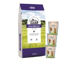 Bosch Tiernahrung bosch Dog Premium 20kg + Sammys Tooth Stiks 300g x 3