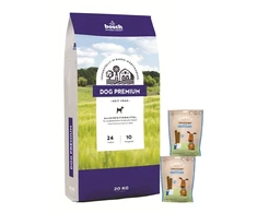 Bosch Tiernahrung bosch Dog Premium 20kg + Sammys Tooth Stiks 300g x 2