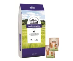 Bosch Tiernahrung bosch Dog Premium 20kg + Sammys vištienos juostelės 190g x 2