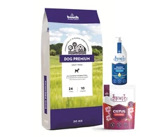 Rinkinys Dog Premium 20kg / BEMO Cistus 600g / Lašišų aliejus 500ml
