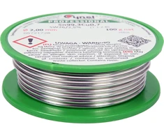 BIRŠINYS, BEŠVINIS LIDUOTUVAS SU FLUX ANT RITINĖS 2.0MM, 100G, SN99,3CU0.7