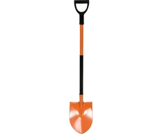 FLO Aštrus kastuvas, su profiliuotu kotu, ergonomiškas kastuvas, 130 cm ilgio kastuvas, plieno kastuvas