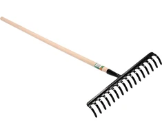 Grėblys mediniu kotu Flo | 140cm 16 dantų