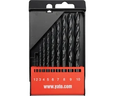Grąžtas Yato HSS METALO GRĄŽIAI, 1-10 MM, 10 VIENŲ RINKINYS