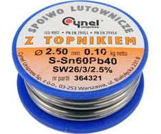 Toya Sa Poland Lydmetalio viela Ø 2,50mm. 100g su fliusu (76822)