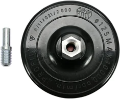 Profil Padas gręžtuvui/kampiniam šlifuokliui guminis, limpantis Vorel | d-125mm (euro)