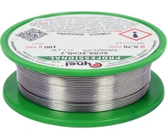 RIŠATIKLIS, BEŠVINIS LIDUOTUVAS SU FLUX ANT RIČIŲ 0.7MM, 100G, SN99,3CU0.7